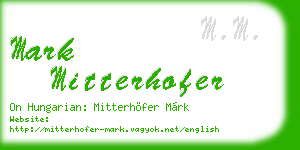 mark mitterhofer business card